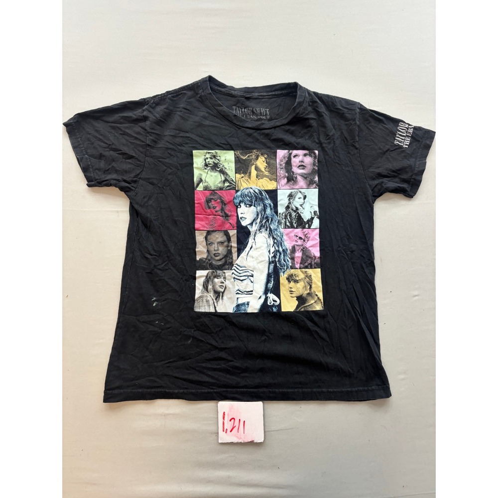 Taylor Swift The Eras Tour T-Shirt Black Size Small Concert Merch 2023 Dates